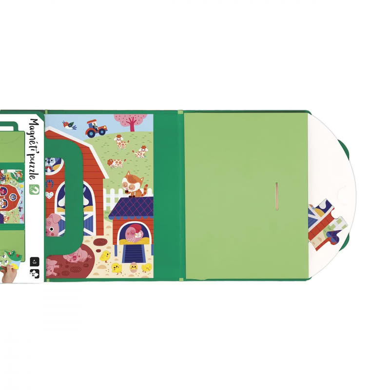 Puzzle magnetico per bambini a tema fattoria con 24 magneti, adatto dai 3 anni in su